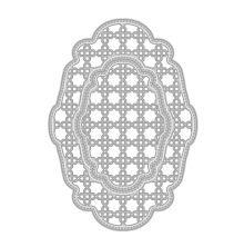 Tonic Studios Deco Oval Trellis Base Die Set 506E UTGENDE