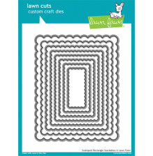 Lawn Fawn Dies - Scalloped Rectangle Stackables LF997