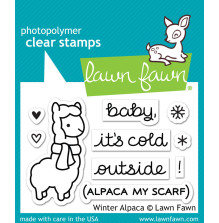 Lawn Fawn Clear Stamps 2X3 - Winter Alpaca LF981
