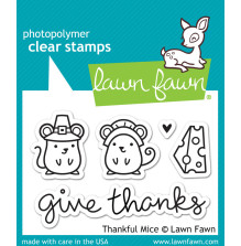Lawn Fawn Clear Stamps 2X3 - Thankful Mice LF936