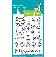 Lawn Fawn Clear Stamps 3X4 - Holiday Party Animal LF934