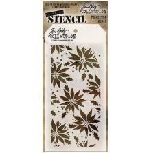 Tim Holtz Layered Stencil 4.125X8.5 - Poinsettia THS049