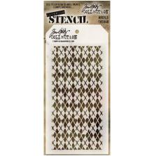 Tim Holtz Layered Stencil 4.125X8.5 - Argyle THS048