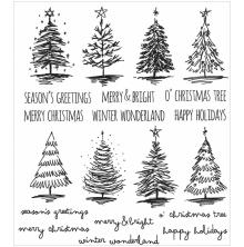 Tim Holtz Cling Stamps 7X8.5 - Scribble Christmas CMS249