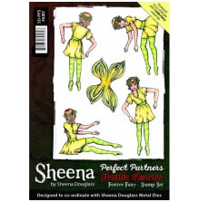 Sheena Douglass Perfect Partners A5 Rubber Stamp Set - Festive Fairies UTGENDE