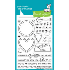 Lawn Fawn Clear Stamps 4X6 - Pizza My Heart LF1018