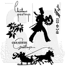 Tim Holtz Cling Stamps 7X8.5 - Deco Christmas CMS176