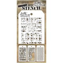 Tim Holtz Mini Layered Stencil Set 3/Pkg - Set 1