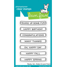Lawn Fawn Clear Stamps 3X4 - Ready, Set, Shake