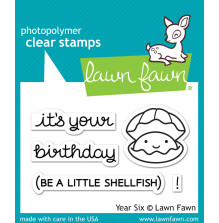 Lawn Fawn Clear Stamps 2X3 - Year Six LF1050