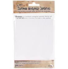 Tim Holtz Distress Woodgrain Cardstock 4.25X5.5 12/Pkg - White