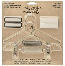 Tim Holtz Idea-Ology Display Hangers 5.75X3 2/Pkg - Nickel