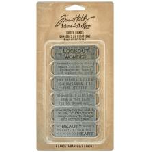 Tim Holtz Idea-Ology Metal Quote Bands .75X2.25 - Antique Nickel