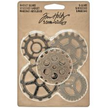 Tim Holtz Idea-Ology Metal Gadget Gears - Antique Nickel, Brass &amp; Coppe