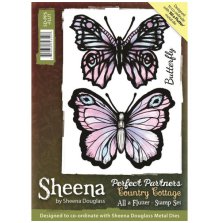 Sheena Douglass Perfect Partners Country Cottage Stamp - All a Flutter UTGENDE