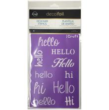 Thermoweb Deco Foil Stencils 6X9 - Hello