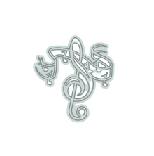 Tonic Studios Rococo Petite Music - Treble Clef 1182E