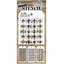 Tim Holtz Mini Layered Stencil Set 3/Pkg - Set 9