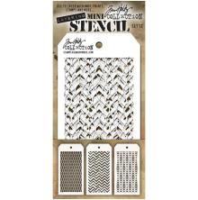 Tim Holtz Mini Layered Stencil Set 3/Pkg - Set 12