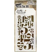 Tim Holtz Layered Stencil 4.125X8.5 - Numberic THS054