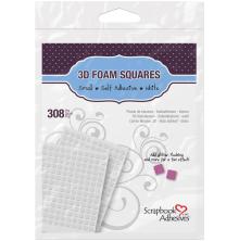 Scrapbook Adhesives 3L 3D Self-Adhesive Foam Squares 308/Pkg - White Mini