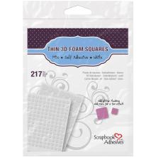 Scrapbook Adhesives 3L 3D Self-Adhesive Foam Squares 217/Pkg - White Thin Mixed