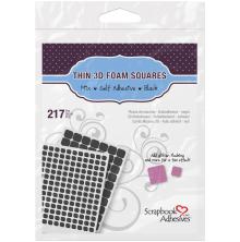 Scrapbook Adhesives 3L 3D Self-Adhesive Foam Squares 217/Pkg - Black Thin Mixed