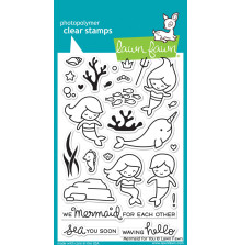 Lawn Fawn Clear Stamps 4X6 - Mermaid For You LF1167
