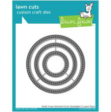 Lawn Fawn Custom Craft Die - Small Cross Stitched Circle Stackables