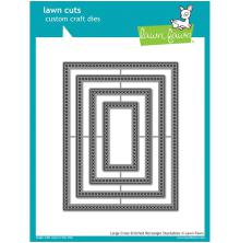 Lawn Fawn Dies - Large Cross Stitched Rectangle LF1178