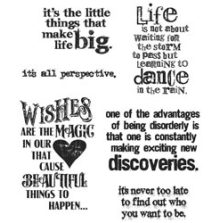 Tim Holtz Cling Stamps 7X8.5 - Good Thoughts CMS085
