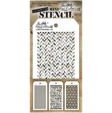 Tim Holtz Mini Layered Stencil Set 3/Pkg - Set 13