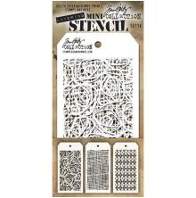 Tim Holtz Mini Layered Stencil Set 3/Pkg - Set 14