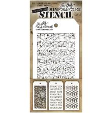 Tim Holtz Mini Layered Stencil Set 3/Pkg - Set 17