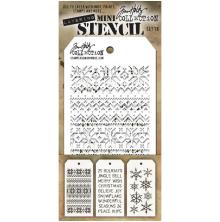 Tim Holtz Mini Layered Stencil Set 3/Pkg - Set 18