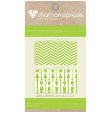 Diamond Press - Embossing Folder - Arrow &amp; Mix Stripe UTGENDE