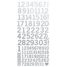 Kaisercraft Number Stickers 6X12 - Metallic Silver