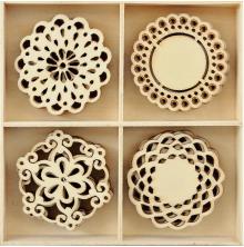 Kaisercraft Wooden Shapes 45/Pkg - Doilies