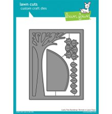 Lawn Fawn Dies - Leafy Tree Backdrop: Portrait LF1238