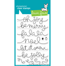 Lawn Fawn Clear Stamps 4X6 - Winter Big Scripty Words LF1228