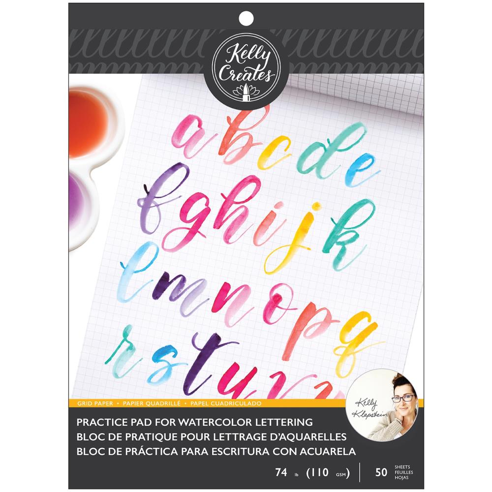 Kelly Creates Watercolor Brush Lettering Paper Pad 8.5X11 - Practice ...