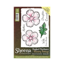 Sheena Douglass Country Cottage Stamp - Classic Carnations UTGENDE