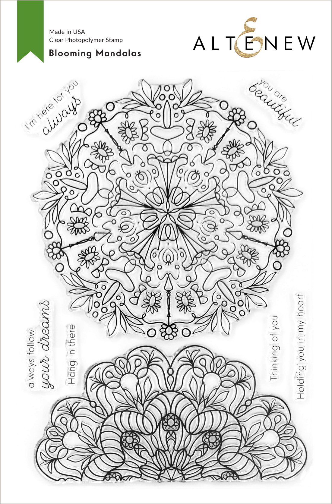 Altenew Clear Stamps 6X8 Blooming Mandalas ciliinpapers