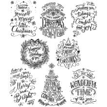 Tim Holtz Cling Stamps 7X8.5 - Mini Doodle Greetings CMS287