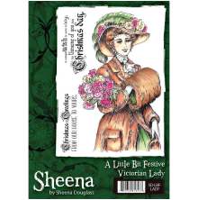 Sheena Douglass A Little Bit Festive Stamp A6 - Victorian Lady UTGÅENDE