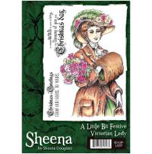 Sheena Douglass A Little Bit Festive Stamp A6 - Victorian Lady UTGENDE