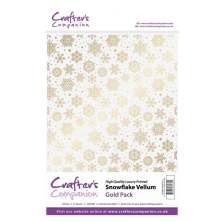 Crafters Companion Snowflake Vellum A4 15/Pkg - Gold UTGENDE