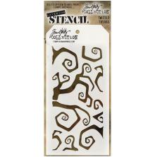 Tim Holtz Layered Stencil 4.125X8.5 - Twisted THS065