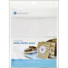 Silhouette Printable Sticker Paper 8.5X11 8/Pkg - White