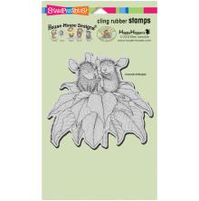 Stampendous House Mouse Cling Stamp 4X6 - Poinsettia Candle UTGENDE